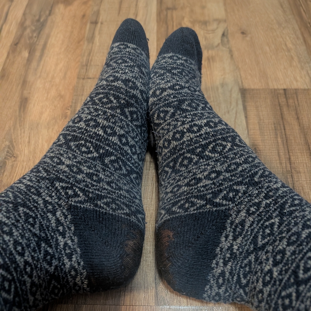 Patterned Blue Socks for Women
